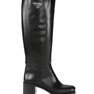 NIB Prada Women's Tall Leather Boots - Nero